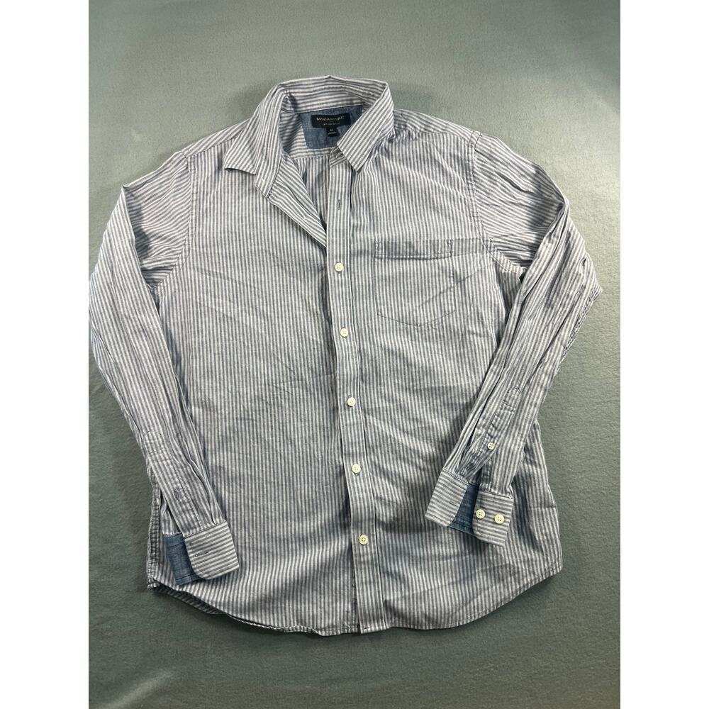 Banana Republic Dress Shirt Men's Classic Fit Striped SIZE Medium